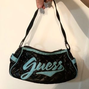 Black Quilted Guess Purse